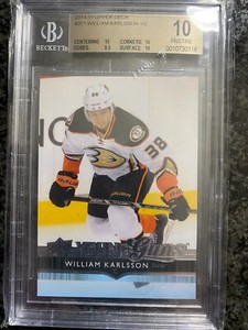 William Karlsson RC2014-15 Upper Deck Young Guns BGS 10 Pristine w/9.5 #201 VGK