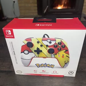 PowerA Nintendo Switch Pokemon Pikachu PopArt Enhanced Wired Control New in Box - Picture 1 of 8