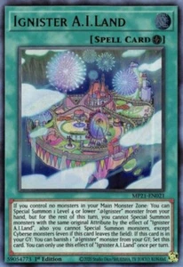 YGO-3x-Near Mint-Ignister A.I.Land - MP21-EN021 - Ultra Rare - 1st Edition-2021  - Picture 1 of 1