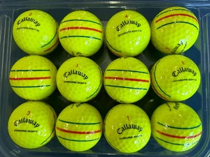 6 Dozen AAAAA+ Callaway Chrome Soft Triple Track Yellow Golf Balls - Picture 1 of 2