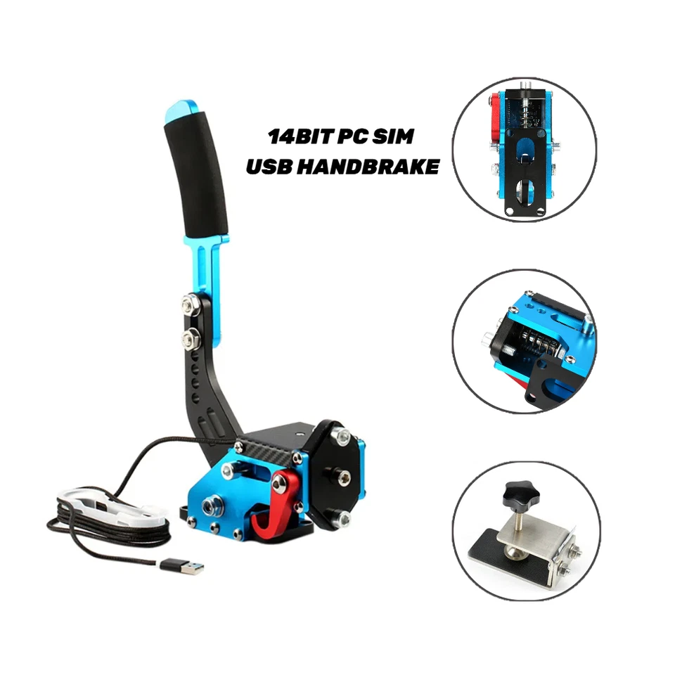KYOSTAR USB Handbremse Handbrake 14Bit für Rennspiele Logitech G27/G25/G29/T300/T500 PC