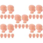  50 pièces lot de tête de poupée miniature fournitures artisanales marque vinyle