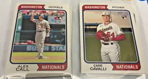 NATIONALS ROOKIE 2023 Topps Heritage 7X ALEX CALL 10X CADE CAVALLI RC - Picture 1 of 1