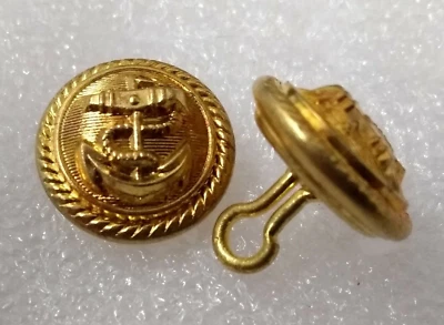 Genuine British Royal MARINES RM Officers Mess Dress Buttons 16.5mm 26L ASBT34 - Image 1 of 3