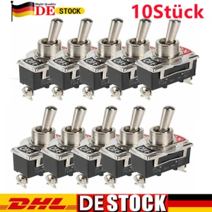 10STK Kippschalter EIN/AUS Wippschalter 12V-230V mit Wasserdicht Schutzkappe DE - Bild 1 von 12