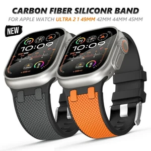 Bracelet Sport Silicone Premium pour Apple Watch Series Ultra 10 9 8 7 6 5 49 mm - Photo 1 sur 15