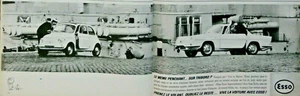 PUBLICITÉ DE PRESSE 1963 ESSO EXTRA SUPERCARBURANT - VOITURE FIAT 500 - Picture 1 of 1