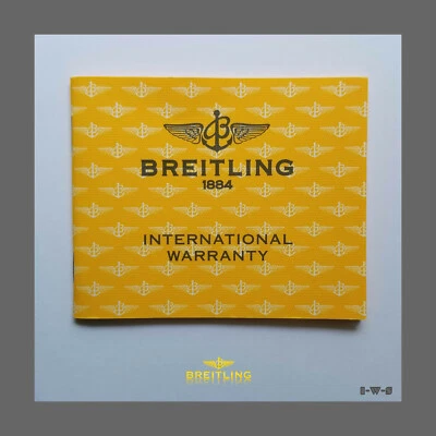 ☆ «BREITLING» FOLLETO DE GARANTÍA DE FÁBRICA EN BLANCO ☆ Foto 1 de 4