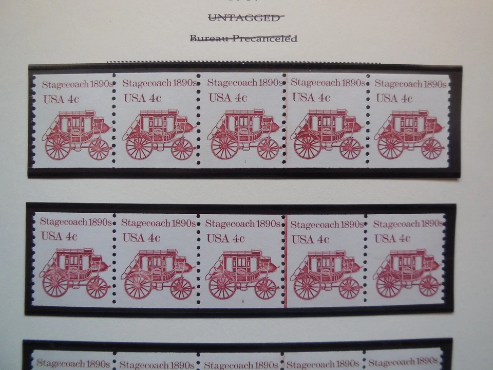 #1898a 4c Stagecoach 1890's PNC5 #1  & #2  MNH OG VF - Image 1 of 1
