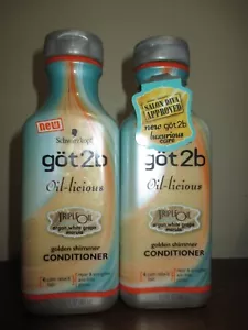 Lot of (2) Got2b Oil-licious Golden Shimmer Conditioner 13.5 oz. each. - Picture 1 of 1