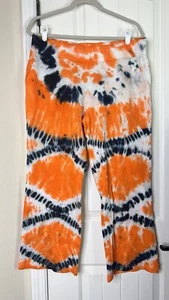 Lauren Ralph Lauren Women’s Thermal Waffle Knit Lounge Sweatpants Tie Dye Sz L - Picture 1 of 10