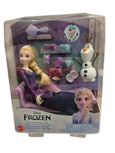 Mattel Disney Frozen Snow Dreams Elsa and Olaf 8-Piece Bedtime Set, Ages 3+ - Picture 1 of 8