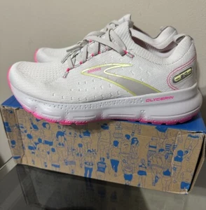 NEU Brooks Glycerin StealthFit 20 Damen 7,5 Laufen Tennisschuhe weiß/pink - Bild 1 von 11
