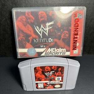 Vintage WWF Attitude Nintendo 64 USA 1997 W N64 Case Aklaim Sports