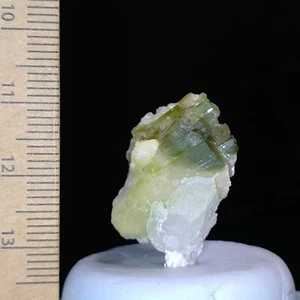 Turmalina Elbaita Verde Tapa Cristales en Matriz Albita Muestra Mineral 40.3ct - Imagen 1 de 8