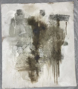 Pintura ""Abstracción"" 1976. Firma ilegible. Original firmado - Imagen 1 de 12
