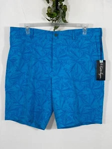 Herren Walter Hagen Perfect 11 Golfshorts Agavenmuster blau W40 x 10 - Bild 1 von 2