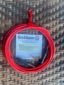 Gotham GAC-1 Instrument Cable Assembly 10 ft. Right/Straight RED - Picture 1 of 2