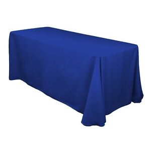 10 Rectangle 90"x156" inch Polyester Tablecloth 8ft feet Banquet Cover 18 Colors