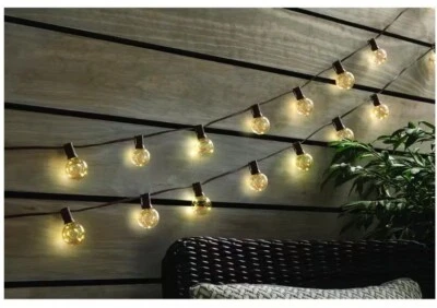 NEW Hampton Bay 10-Light 12 ft. Outdoor/Indoor Plug-In LED G40 Copper Fairy - Image 1 of 4