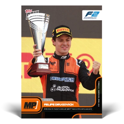 Felipe Drugovich F2 2022 Topps Now Formula 1 F1 Card #23 - Image 1 of 2
