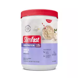 SlimFast High Protein Smoothie Mix, Vanilla Cream, 12 Serving Container - Picture 1 of 2
