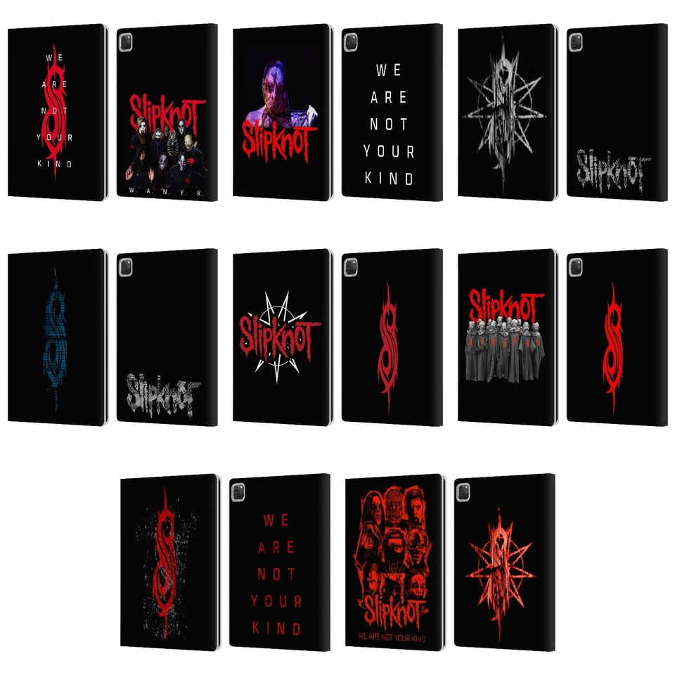 FUNDA CARTERA LIBRO CUERO OFICIAL SLIPKNOT WE ARE NOT YOUR KIND PARA APPLE iPAD Foto 1 de 4