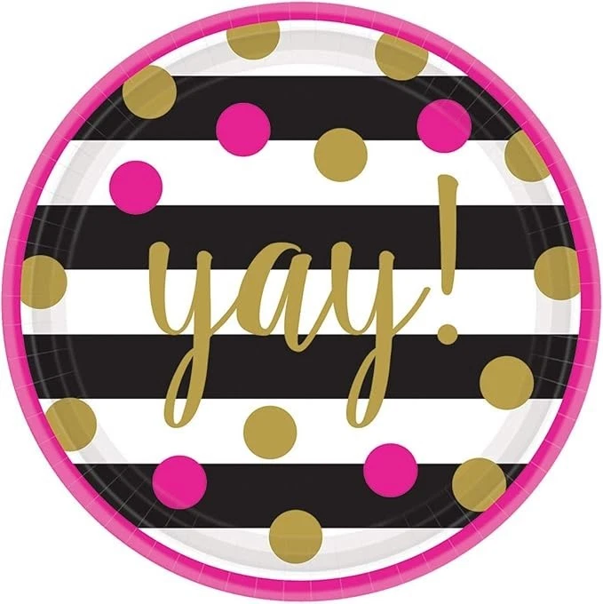 Круглые тарелки Amscan Gold Confetti Grad | подарок на вечеринку | упаковка из 18 штук - Изображение 1 из 1