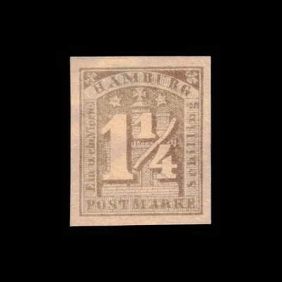 German State, Hamburg, Scott 22, Reprint, 1864-1865, MH, 111685 - Image 1 of 2