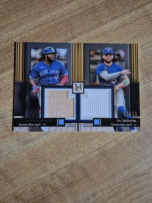 2024 Topps Museum - Vlad Guerrero Jr & Bo Bichette Dual Relic # 1 /50 Blue Jays! - Image 1 of 4