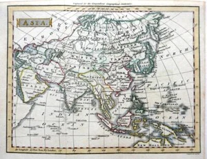 ASIA c1804 BY JOHN RUSSELL GENUINE ANTIQUE ENGRAVED MAP - Picture 1 of 5