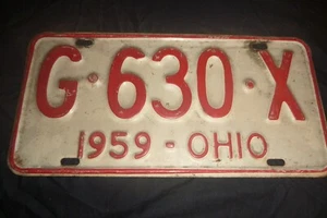 (2) Par de placas Ohio 1959 G 630 X ambas fotos separadas - Imagen 1 de 4
