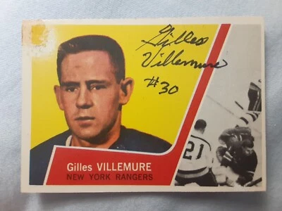☆SIGNED Gilles Villemure (RC)☆ 1963-64 Topps #46 *NO CREASES / NO SCRATCHES* - Image 1 of 4