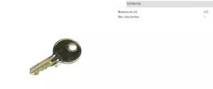 CLE DE CONTACT MANITOU N° 455 INTERRUPTEUR D'ALLUMAGE PIECE NACELLE ELEVATRICE - Picture 1 of 1