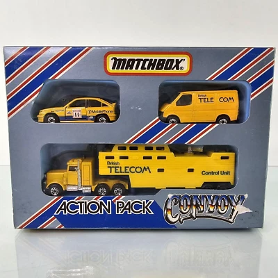 Matchbox Convoy Action Pack CY206 BRITISH TELECOM 1:64 Diecast 3-Pack RARE NOS - Image 1 of 4