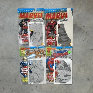 LOT of 4 Vintage ToyBiz Marvel Superheroes Card Backs Only NO Figure SPIDERMAN - Picture 1 of 5