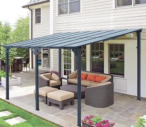 Metal Outdoor Pergola Gazebo Garden Awning Patio Canopy Rectangle SunShade 3size - Picture 1 of 23