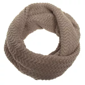 Women’s Winter Infinity Scarf Knit Cowl Metallic Knit Cute Warm Ladies Neck Wrap - Picture 1 of 4