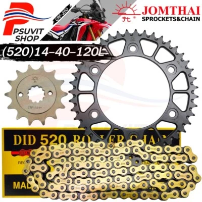 Juego de piñones JT para CRF250R,M,L CRF250 Rally (520) 14T+ EX40T+ 520-120L DID (G) Foto 1 de 4