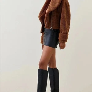 Karen Millen Damen Teddy kurze kurz geschnitten braune Mantel Jacke Größe US 8/Medium - Bild 1 von 14