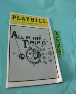 All In The Timing Broadway Playbill Noviembre 94 11 de noviembre John Houseman Theatre - Imagen 1 de 3