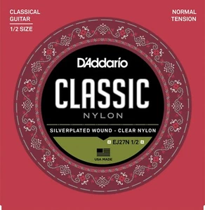 Cuerdas transparentes de nailon guitarra clásica a escala 1/2 D'Addario EJ27N - Imagen 1 de 14