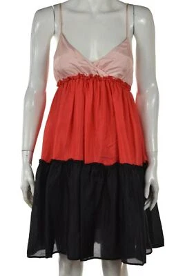 Vestido para mujer Ella Moss talla S rosa rojo negro funda hasta la rodilla correa de espagueti Foto 1 de 4