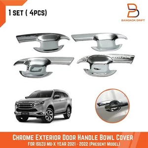 DOOR HANDLE BOWL INNER INSERT COVER CHROME TRIM FOR ISUZU MU-X LS SUV 2021-2023 - Picture 1 of 5