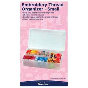 Hemline Embroidery Thread Organiser Floss Box with Bobbins- Small, Medium - Picture 1 of 4
