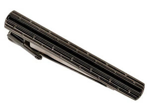 TEROON Krawattenklammer schwarz Struktur Muster - Picture 1 of 2