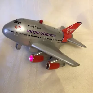 Virgin Atlantic Plane Pull Back Light up - Rare Vintage Toy Collectable - Picture 1 of 16