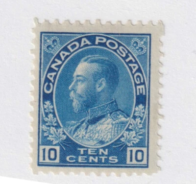 CANADA  #117 10c Blue quite well centered. Lightly hinged MINT - Image 1 of 2