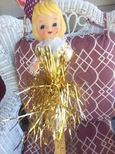 50s/ 60s ?  Vintage Gold Foil Christmas Tree Topper Stamped “Japan”