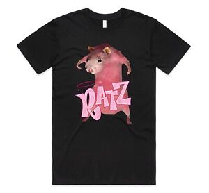 Ratz T-Shirt Tee Top Funny Pink Rat Meme Internet Humour Unisex